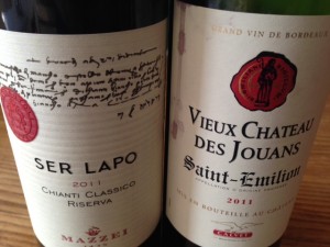 Ett klassiskt chiantivin och en klassisk Bordeaux. Två av provningens toppar!bild